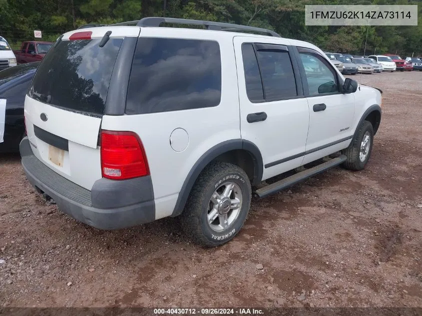 2004 Ford Explorer Xls VIN: 1FMZU62K14ZA73114 Lot: 40430712