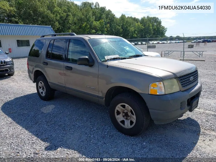 2004 Ford Explorer Xls VIN: 1FMDU62K04UA54030 Lot: 40443163