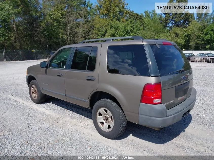 2004 Ford Explorer Xls VIN: 1FMDU62K04UA54030 Lot: 40443163