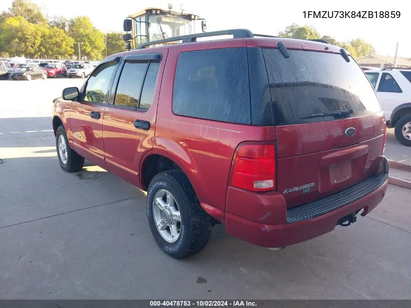 2004 Ford Explorer Nbx/Xlt VIN: 1FMZU73K84ZB18859 Lot: 40478753