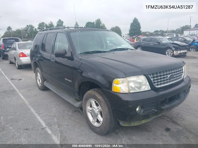 2004 Ford Explorer Xlt VIN: 1FMZU63K54UA51287 Lot: 40484890