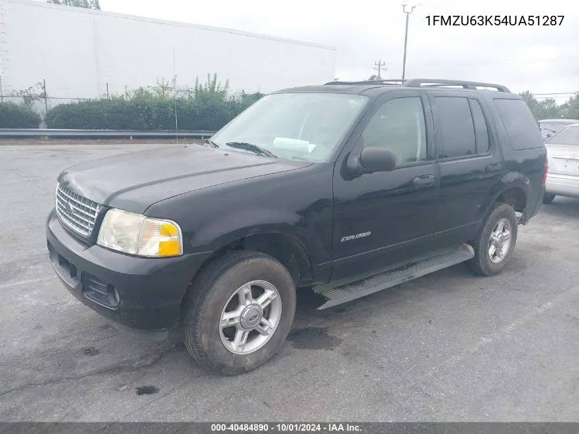 2004 Ford Explorer Xlt VIN: 1FMZU63K54UA51287 Lot: 40484890