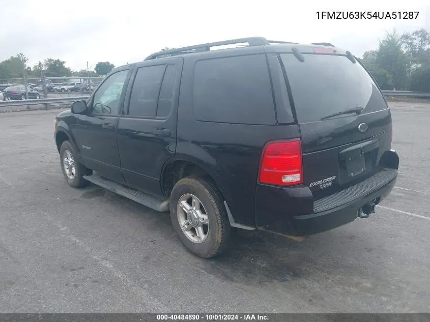 2004 Ford Explorer Xlt VIN: 1FMZU63K54UA51287 Lot: 40484890