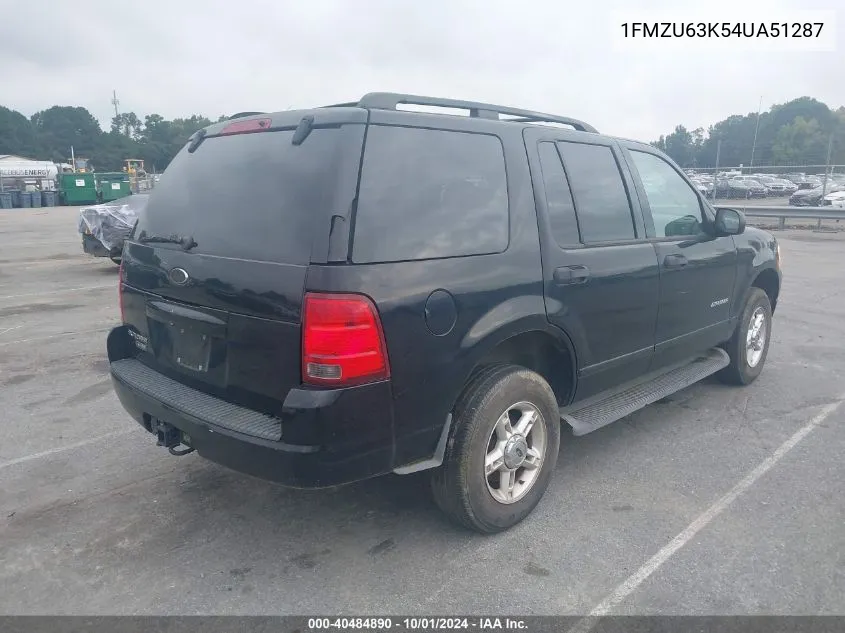 2004 Ford Explorer Xlt VIN: 1FMZU63K54UA51287 Lot: 40484890