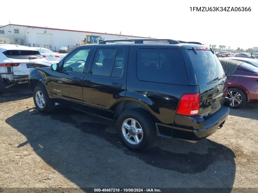 2004 Ford Explorer Xlt VIN: 1FMZU63K34ZA06366 Lot: 40487210