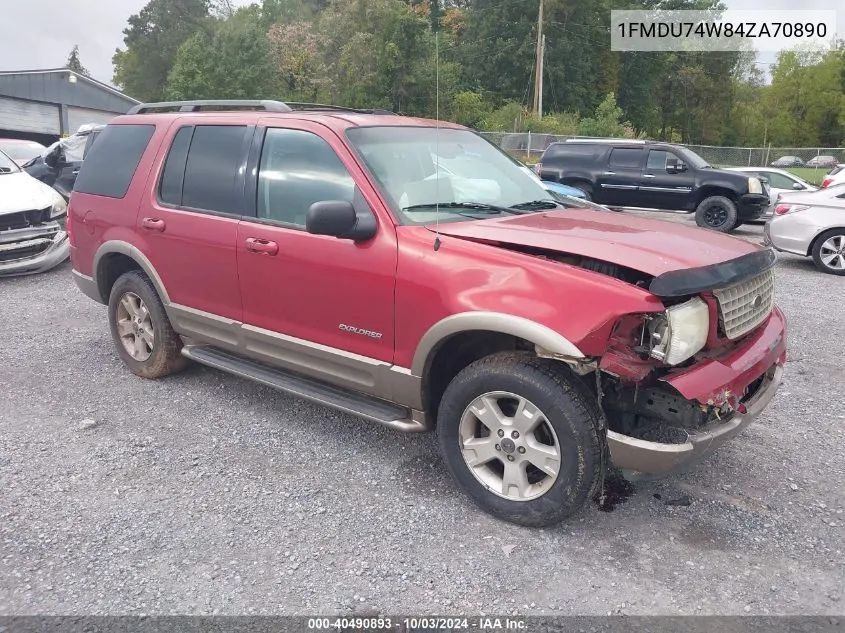 2004 Ford Explorer Eddie Bauer VIN: 1FMDU74W84ZA70890 Lot: 40490893