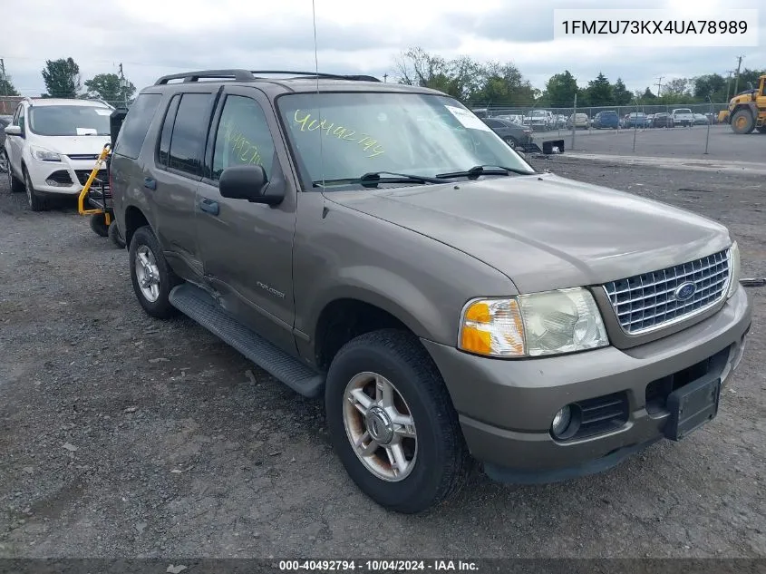 2004 Ford Explorer Nbx/Xlt VIN: 1FMZU73KX4UA78989 Lot: 40492794