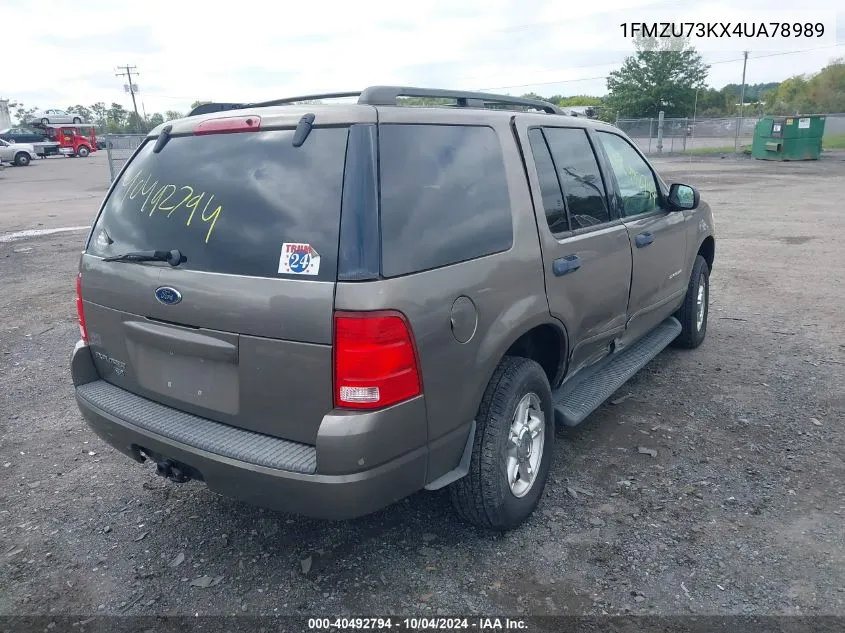 2004 Ford Explorer Nbx/Xlt VIN: 1FMZU73KX4UA78989 Lot: 40492794