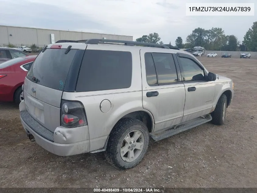 2004 Ford Explorer Nbx/Xlt VIN: 1FMZU73K24UA67839 Lot: 40498409