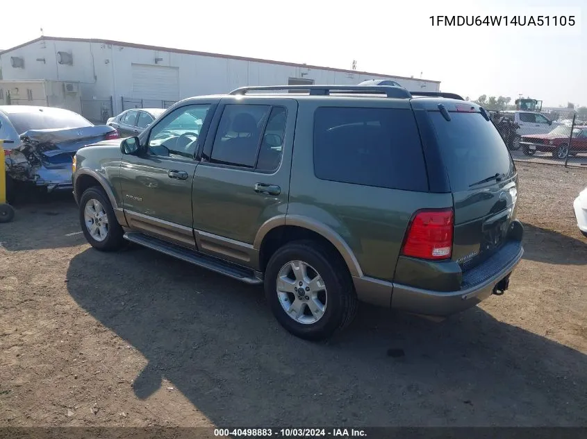 2004 Ford Explorer Eddie Bauer VIN: 1FMDU64W14UA51105 Lot: 40498883