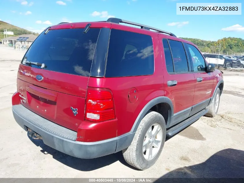 2004 Ford Explorer VIN: 1FMDU73KX4ZA32883 Lot: 40503445