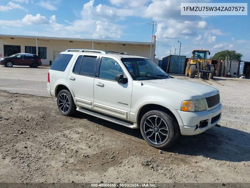 2004 Ford Explorer Limited VIN: 1FMZU75W34ZA07572 Lot: 40505555