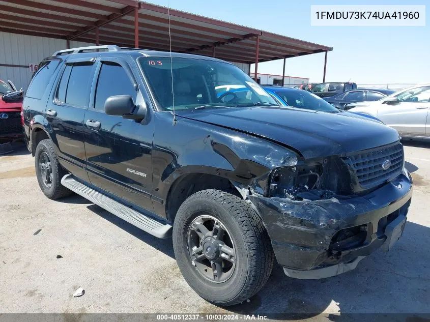 2004 Ford Explorer Nbx/Xlt VIN: 1FMDU73K74UA41960 Lot: 40512337