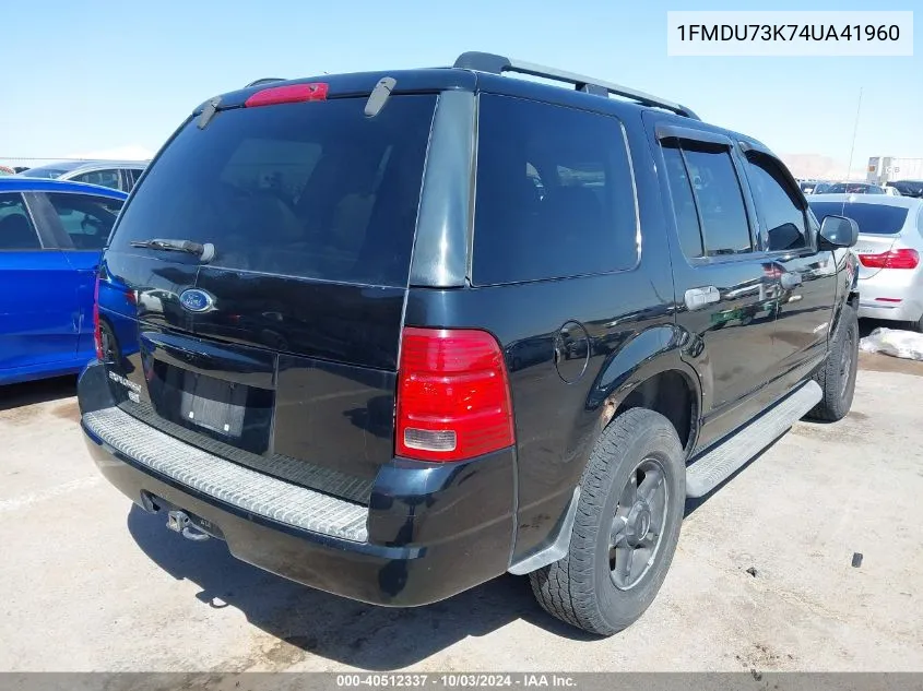 2004 Ford Explorer Nbx/Xlt VIN: 1FMDU73K74UA41960 Lot: 40512337