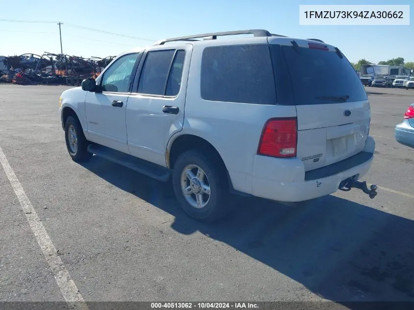 2004 Ford Explorer Nbx/Xlt VIN: 1FMZU73K94ZA30662 Lot: 40513062