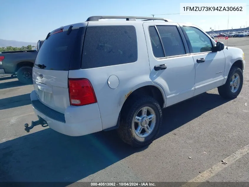 2004 Ford Explorer Nbx/Xlt VIN: 1FMZU73K94ZA30662 Lot: 40513062