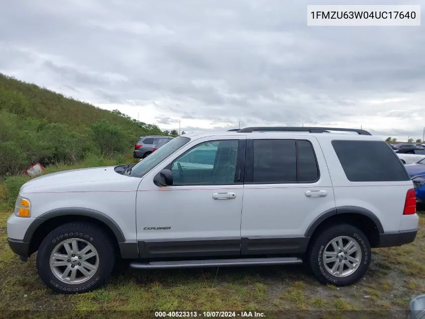 2004 Ford Explorer Xlt/Xlt Sport/Nbx VIN: 1FMZU63W04UC17640 Lot: 40523313