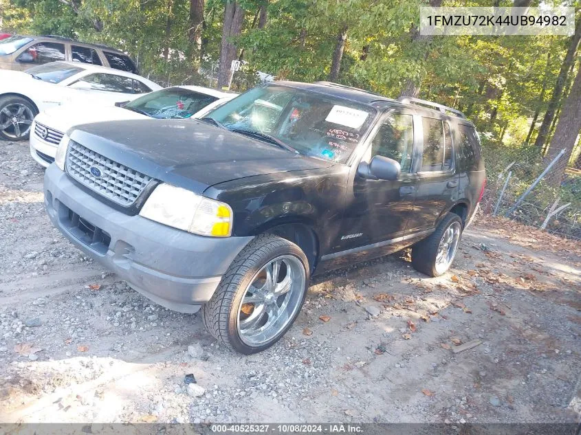 2004 Ford Explorer Xls VIN: 1FMZU72K44UB94982 Lot: 40525327