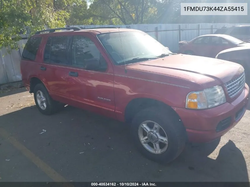 2004 Ford Explorer Nbx/Xlt VIN: 1FMDU73K44ZA55415 Lot: 40534162