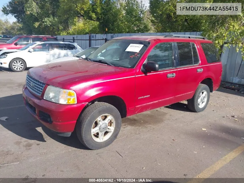 2004 Ford Explorer Nbx/Xlt VIN: 1FMDU73K44ZA55415 Lot: 40534162