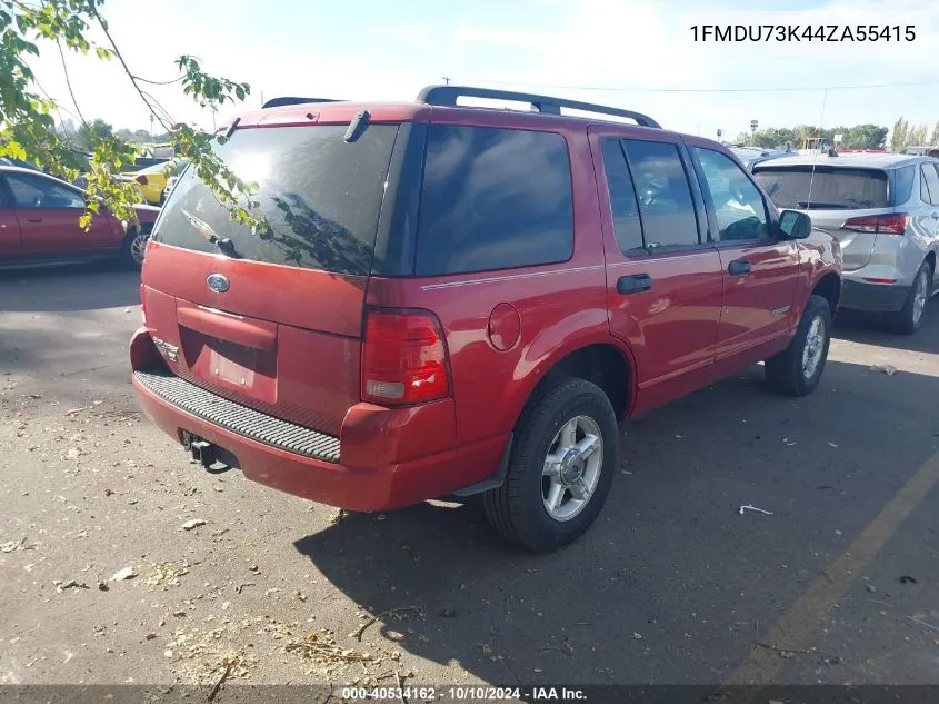 2004 Ford Explorer Nbx/Xlt VIN: 1FMDU73K44ZA55415 Lot: 40534162