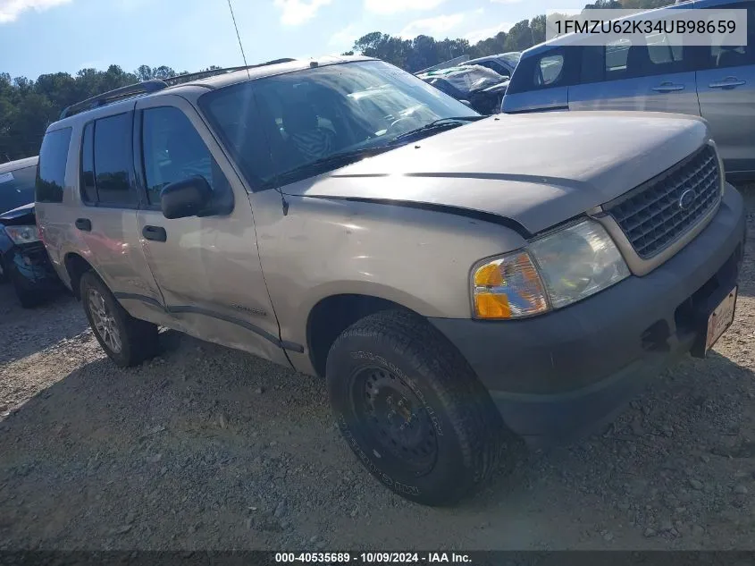 2004 Ford Explorer Xls VIN: 1FMZU62K34UB98659 Lot: 40535689