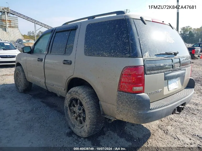 2004 Ford Explorer Xls VIN: 1FMZU72K84ZA47681 Lot: 40539749