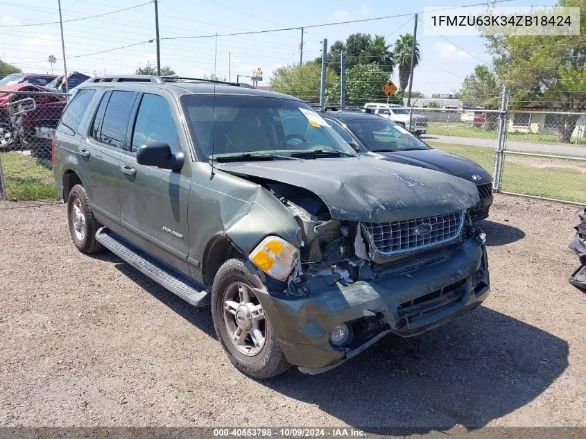 2004 Ford Explorer Xlt/Xlt Sport/Nbx VIN: 1FMZU63K34ZB18424 Lot: 40553798