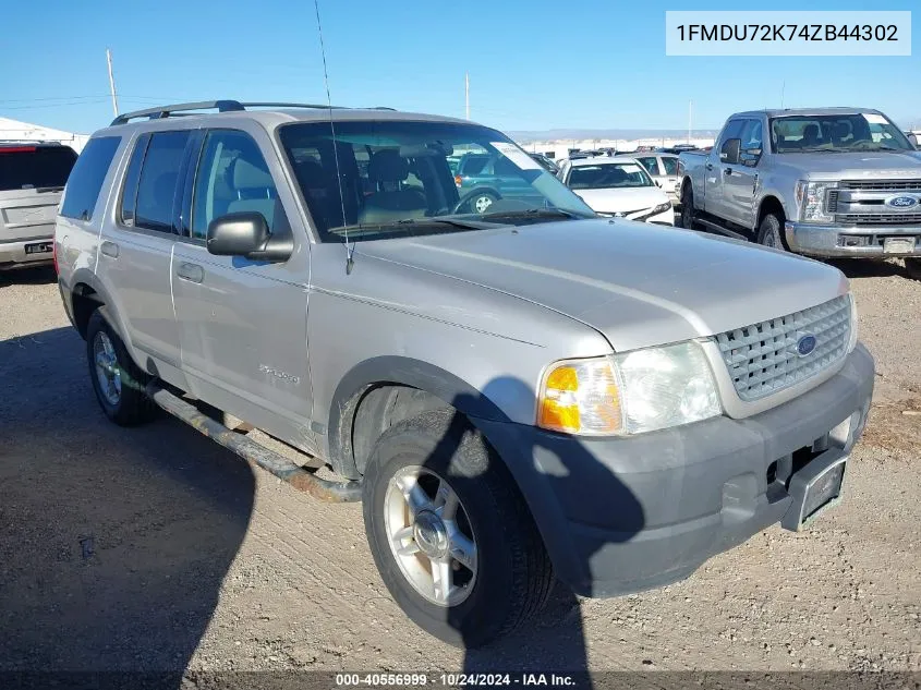 2004 Ford Explorer Xls VIN: 1FMDU72K74ZB44302 Lot: 40556999