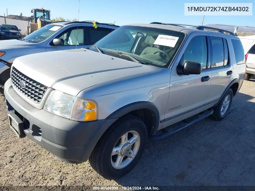 2004 Ford Explorer Xls VIN: 1FMDU72K74ZB44302 Lot: 40556999