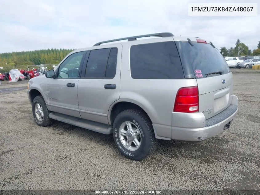 2004 Ford Explorer Nbx/Xlt VIN: 1FMZU73K84ZA48067 Lot: 40657707