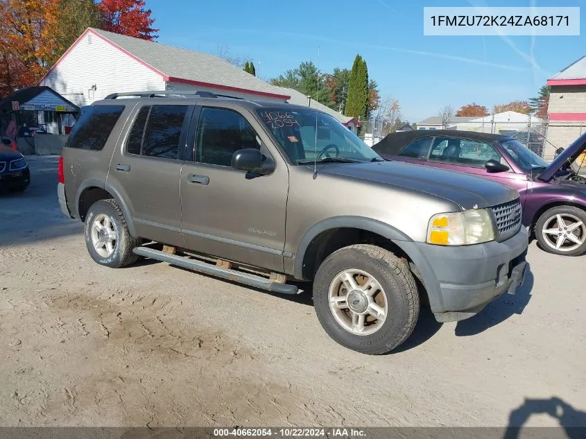 2004 Ford Explorer Xls VIN: 1FMZU72K24ZA68171 Lot: 40662054