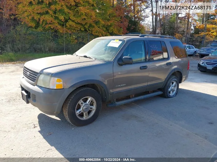 2004 Ford Explorer Xls VIN: 1FMZU72K24ZA68171 Lot: 40662054