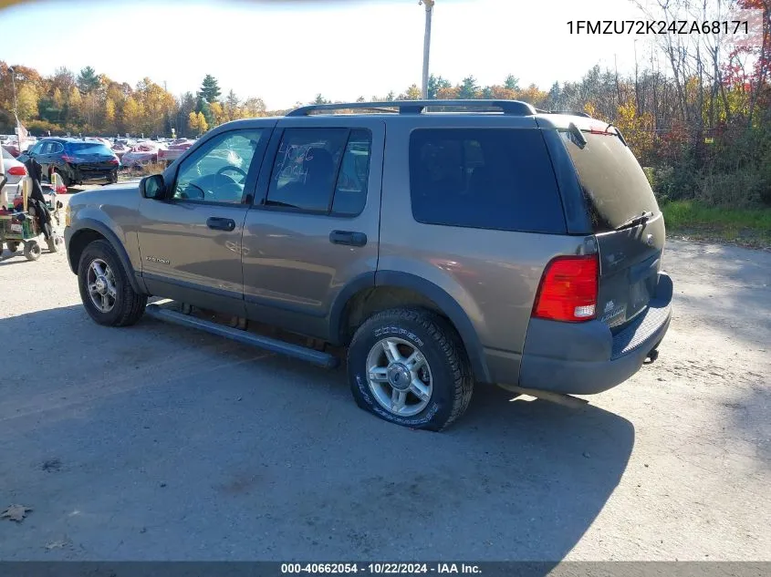 2004 Ford Explorer Xls VIN: 1FMZU72K24ZA68171 Lot: 40662054