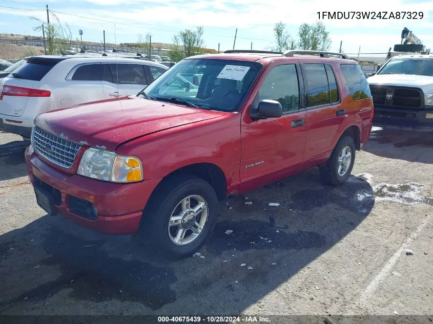 2004 Ford Explorer Xlt/Xlt Sport/Nbx VIN: 1FMDU73W24ZA87329 Lot: 40675439