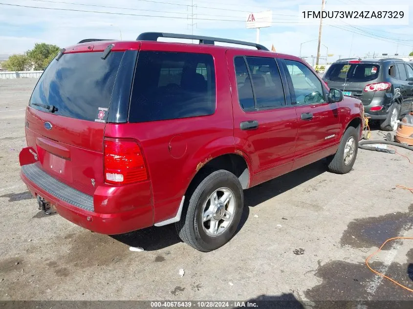 2004 Ford Explorer Xlt/Xlt Sport/Nbx VIN: 1FMDU73W24ZA87329 Lot: 40675439