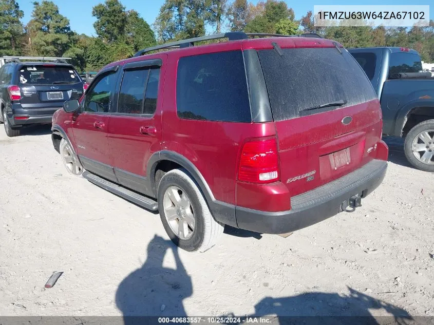 2004 Ford Explorer Xlt VIN: 1FMZU63W64ZA67102 Lot: 40683557