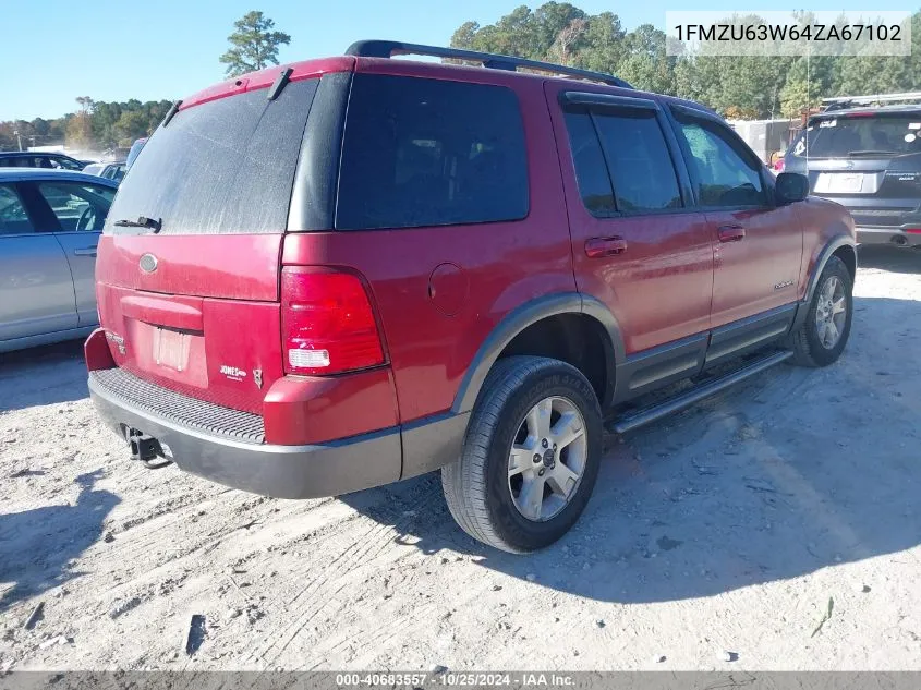 2004 Ford Explorer Xlt VIN: 1FMZU63W64ZA67102 Lot: 40683557