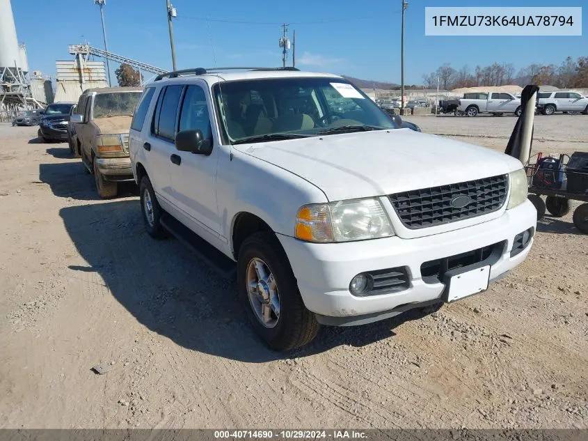 2004 Ford Explorer Nbx/Xlt VIN: 1FMZU73K64UA78794 Lot: 40714690