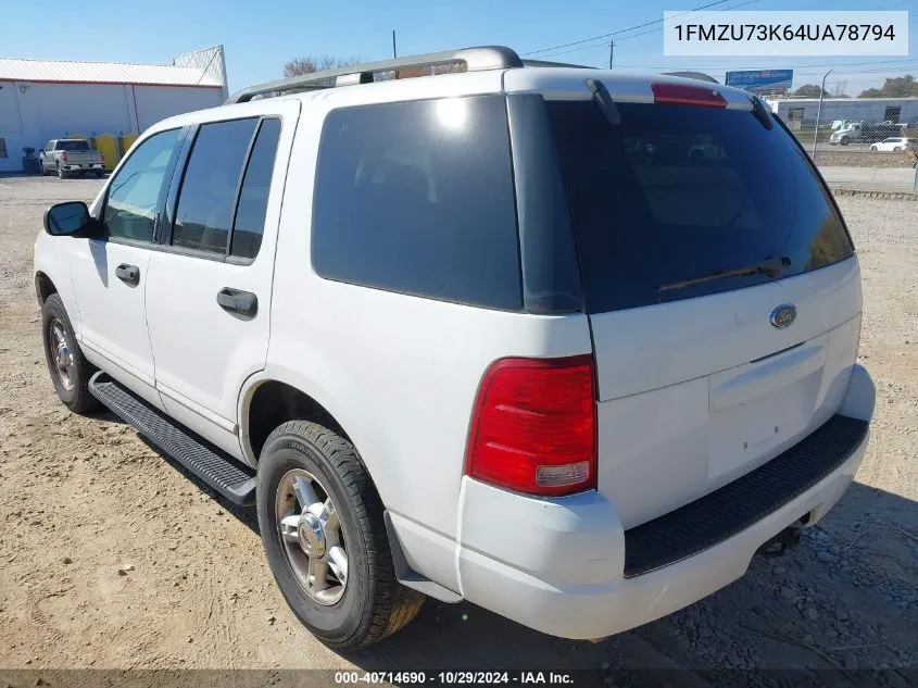 2004 Ford Explorer Nbx/Xlt VIN: 1FMZU73K64UA78794 Lot: 40714690