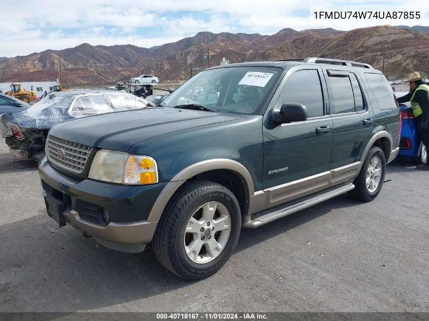 2004 Ford Explorer Eddie Bauer VIN: 1FMDU74W74UA87855 Lot: 40718167