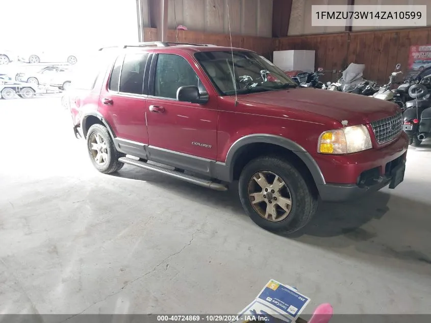 2004 Ford Explorer Nbx/Xlt/Xlt Sport VIN: 1FMZU73W14ZA10599 Lot: 40724869