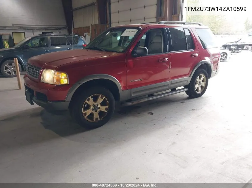 2004 Ford Explorer Nbx/Xlt/Xlt Sport VIN: 1FMZU73W14ZA10599 Lot: 40724869