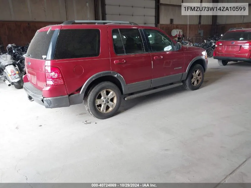 2004 Ford Explorer Nbx/Xlt/Xlt Sport VIN: 1FMZU73W14ZA10599 Lot: 40724869