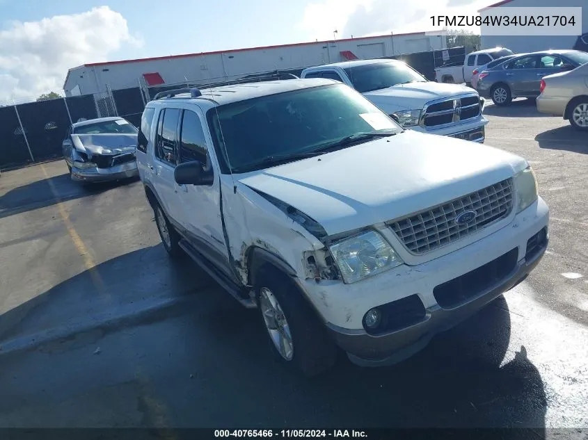 2004 Ford Explorer Eddie Bauer VIN: 1FMZU84W34UA21704 Lot: 40765466