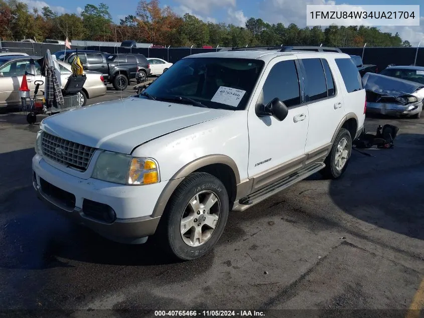 2004 Ford Explorer Eddie Bauer VIN: 1FMZU84W34UA21704 Lot: 40765466