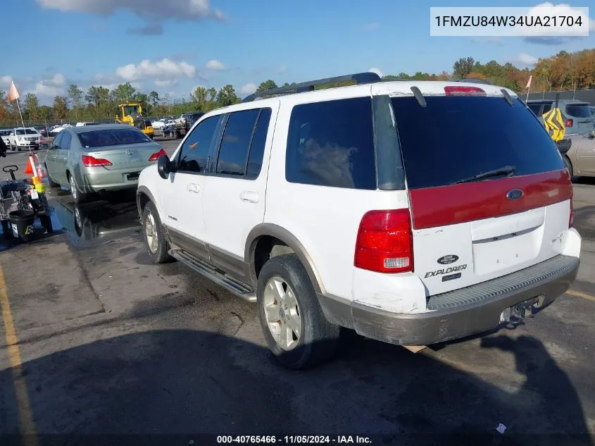 2004 Ford Explorer Eddie Bauer VIN: 1FMZU84W34UA21704 Lot: 40765466