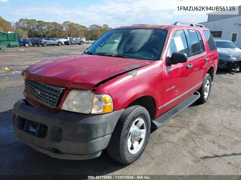 2004 Ford Explorer Xls/Xls Sport VIN: 1FMZU62K94UB56125 Lot: 40770056