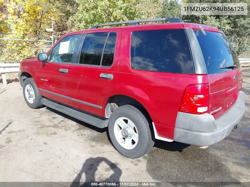 2004 Ford Explorer Xls/Xls Sport VIN: 1FMZU62K94UB56125 Lot: 40770056