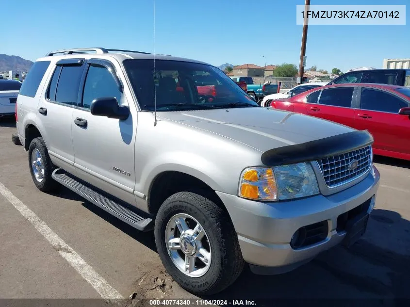 2004 Ford Explorer Xlt/Xlt Sport/Nbx VIN: 1FMZU73K74ZA70142 Lot: 40774340